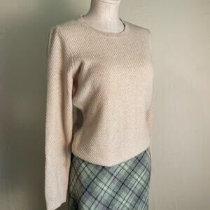 J. McLaughlin Wool/Cashmere Sweater. Cream. Size Med.
